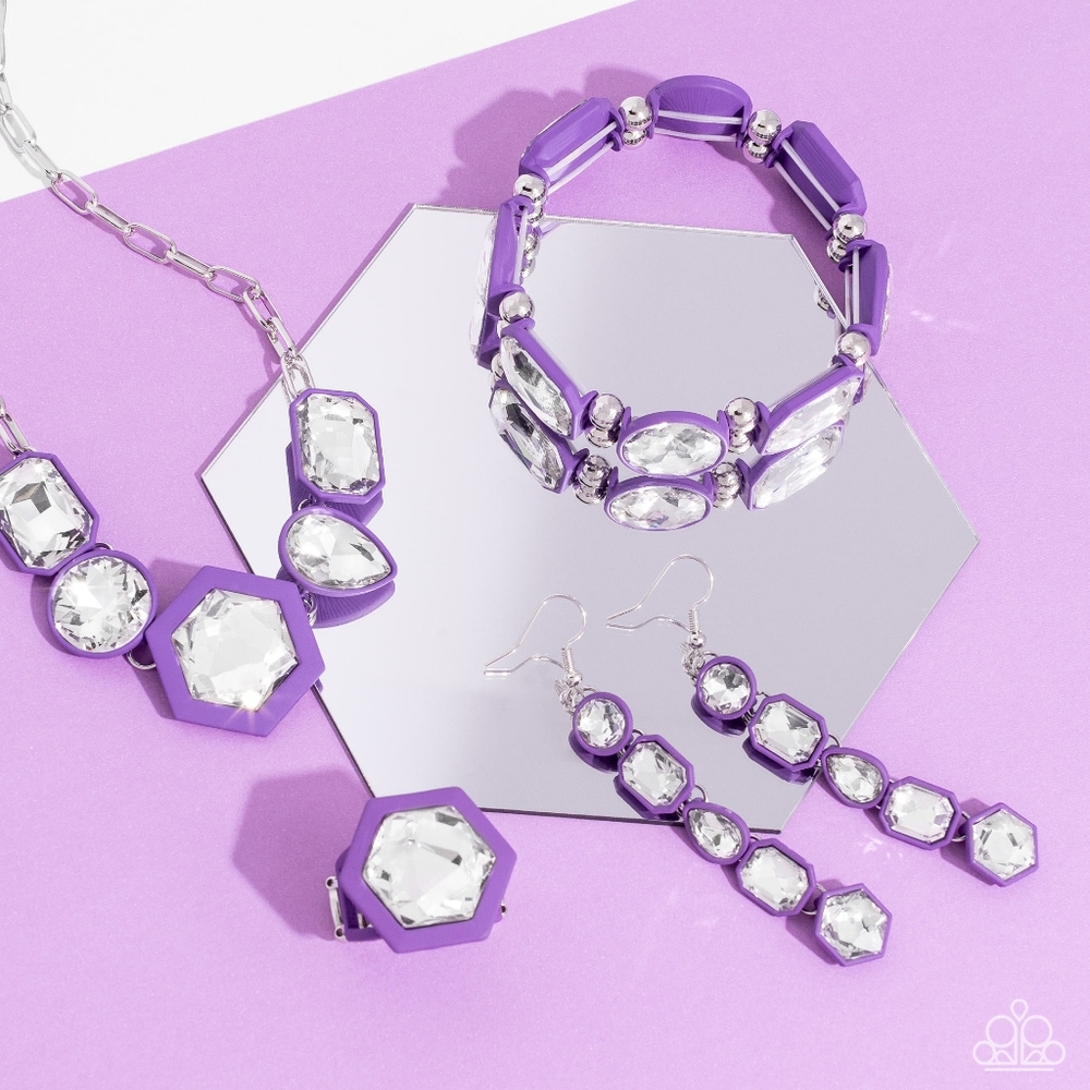 Paparazzi Purple and Silver Bracelet Collection